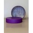 Короткая круглая коробка 18 см  фиолетовый